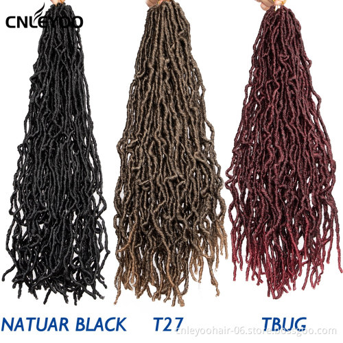 24 Inch New Goddess Faux Locs 21 Roots Nu Lock Synthetic Braiding Hair Extensions Crochet Braids